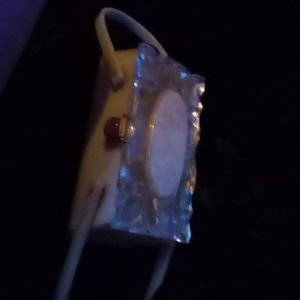 Vintage"Rialto" Lucite Carved Design Top Purse